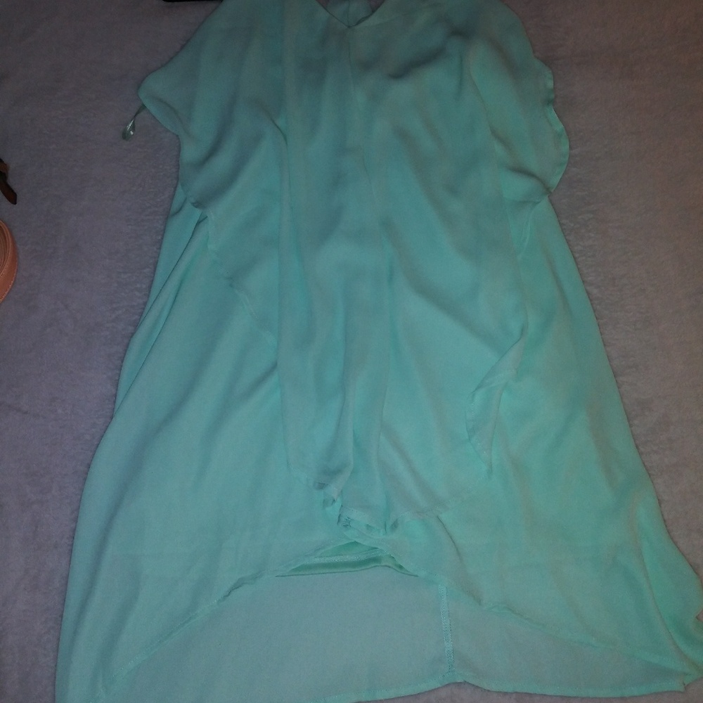 Mini turquoise summer dress